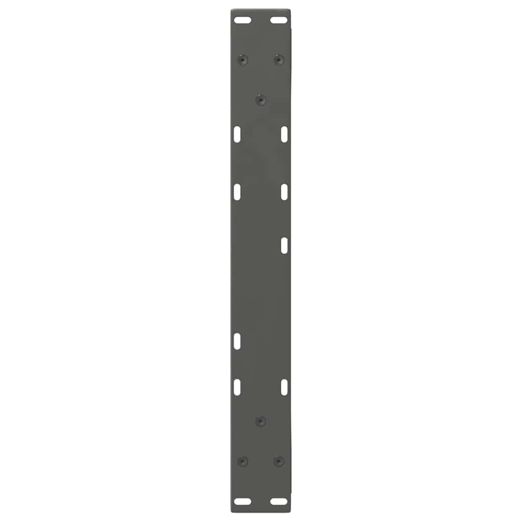 Gambe per tavolino 2 pz Antracite 50x(42-43,3) cm Acciaio