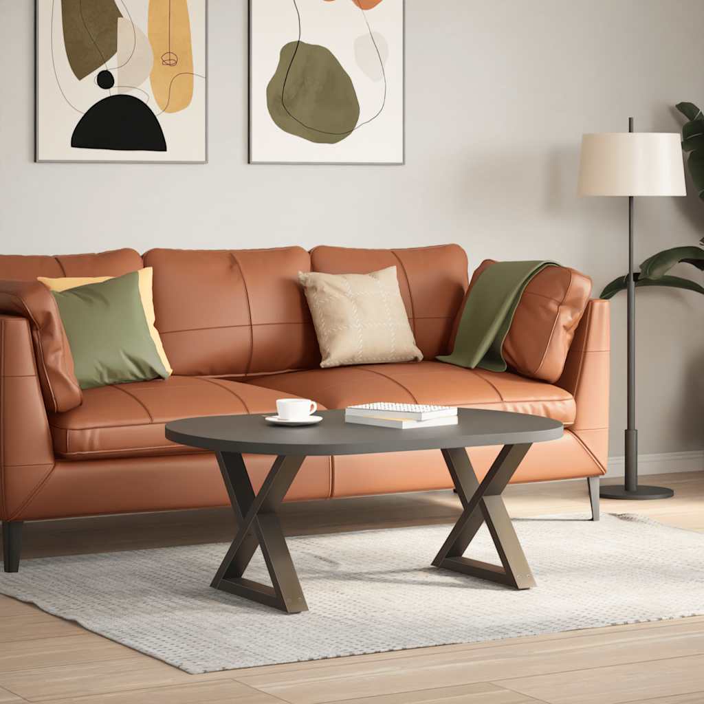 Gambe per Tavolino 2 pz Naturale 50x(42-43,3) cm in Acciaio - homemem39