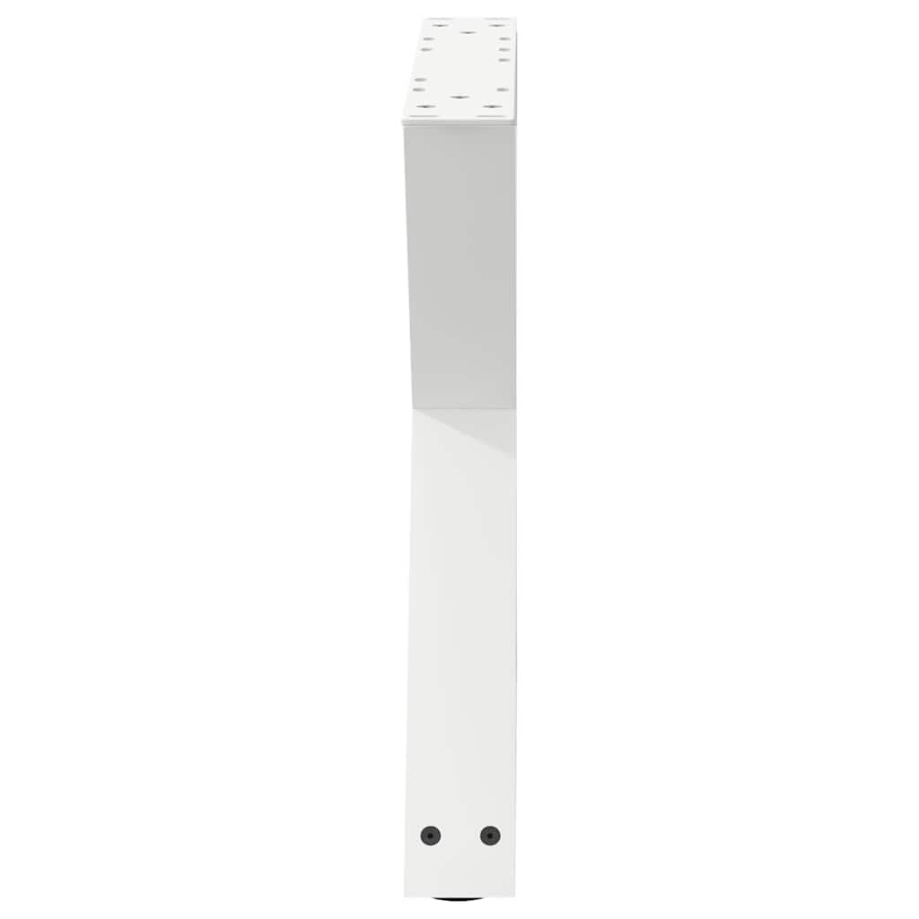 Gambe per tavolino da caffè 2 pz Bianche 60x(42-43,3)cm Acciaio