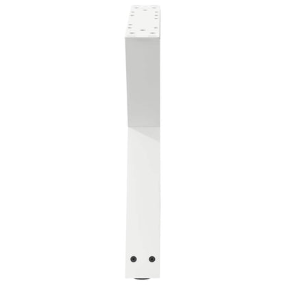 Gambe per tavolino da caffè 2 pz Bianche 60x(42-43,3)cm Acciaio