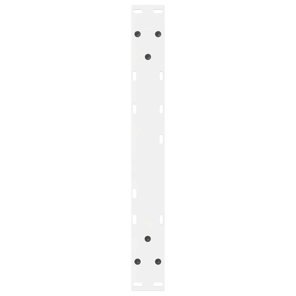 Gambe per Tavolino 2 pz Bianco 60x(42-43,3) cm in Acciaio - homemem39