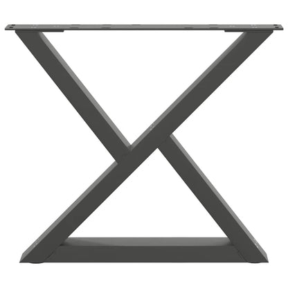Gambe per Tavolino 2 pz Antracite 60x(42-43,3) cm in Acciaio - homemem39