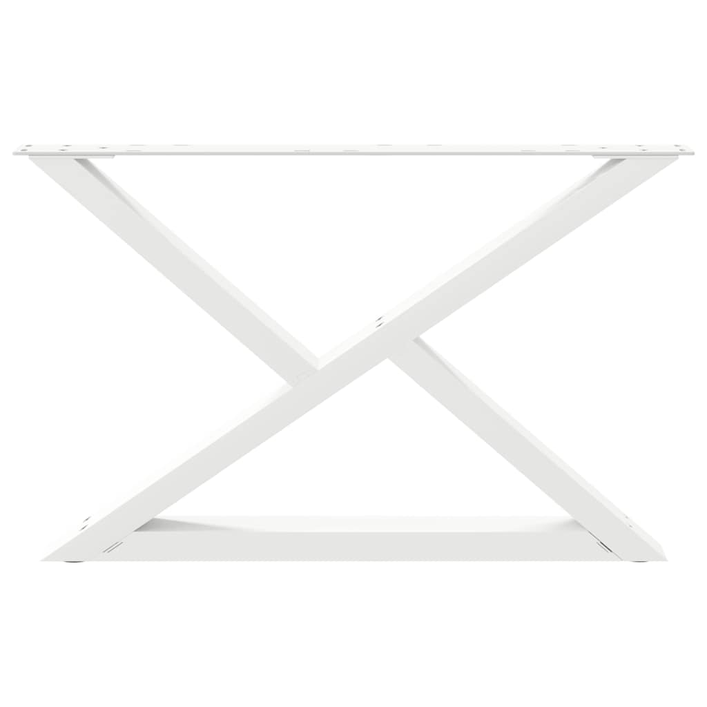 Gambe per Tavolino 2 pz Bianco 70x(42-43,3) cm in Acciaio - homemem39