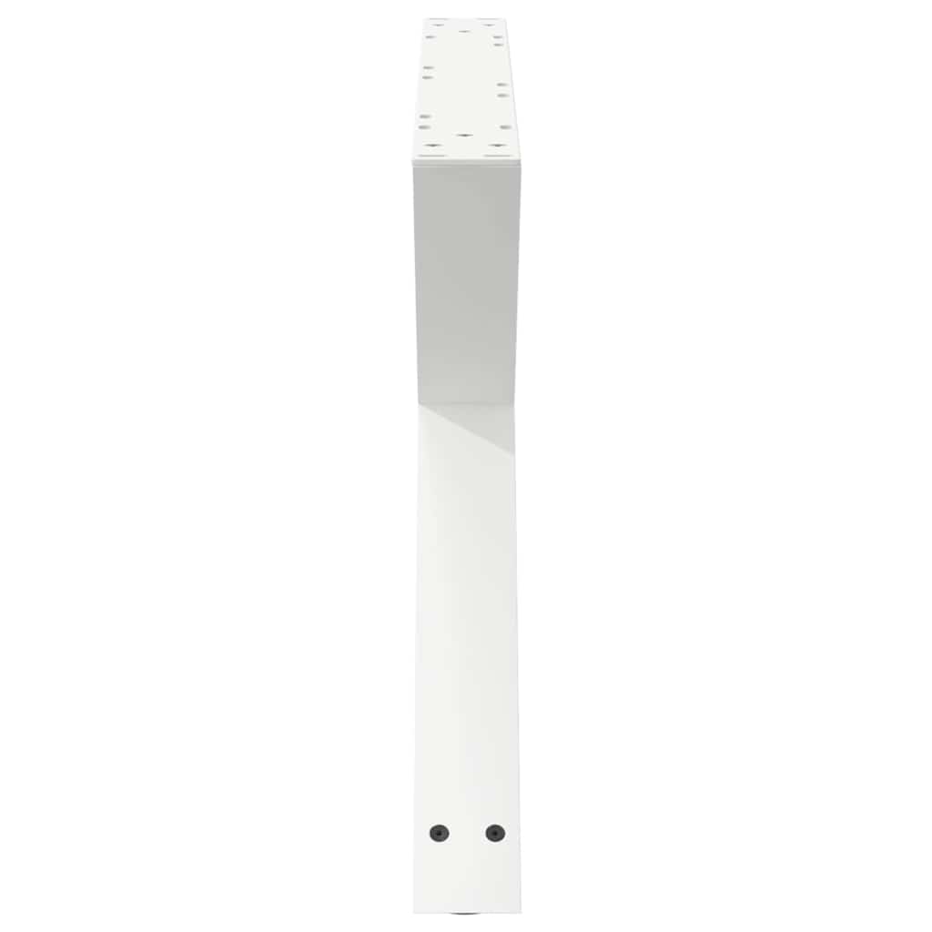 Gambe per Tavolino 2 pz Bianco 70x(42-43,3) cm in Acciaio - homemem39