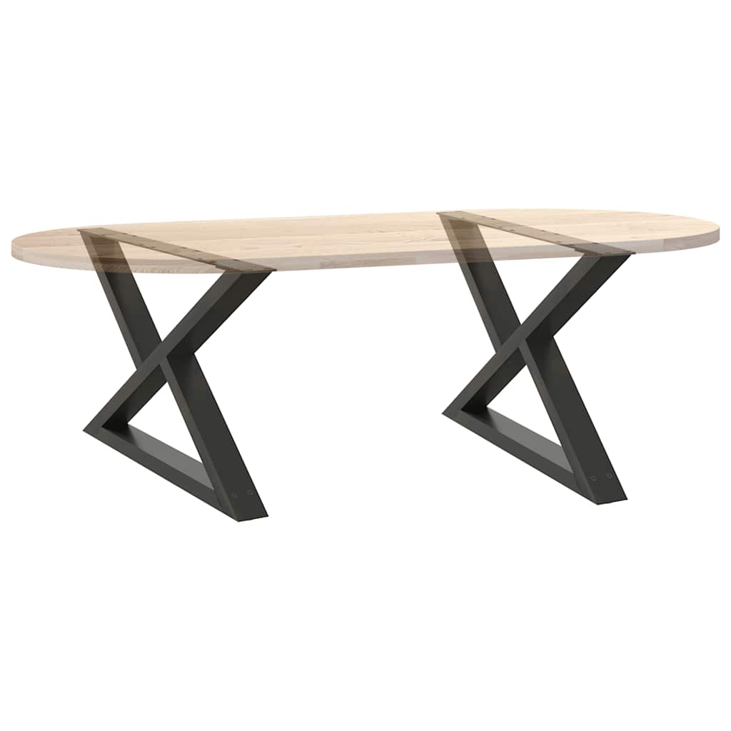 Gambe per Tavolino 2 pz Antracite 70x(42-43,3) cm in Acciaio - homemem39