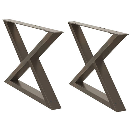 Gambe per Tavolino da Caffè 2 pz Naturale 70x(42-43,3) cm