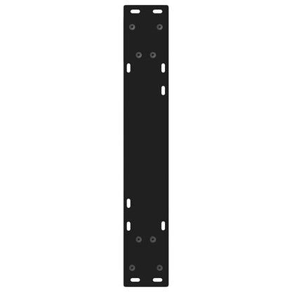 Gambe per Tavolo da Pranzo 2 pz Nero 50x(72-73,3) cm in Acciaio - homemem39