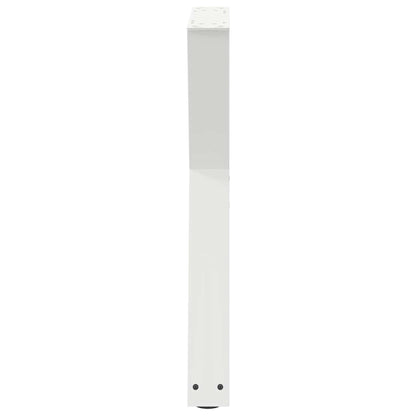 Gambe per Tavolo da Pranzo 2 pz Bianco 50x(72-73,3) cm Acciaio - homemem39