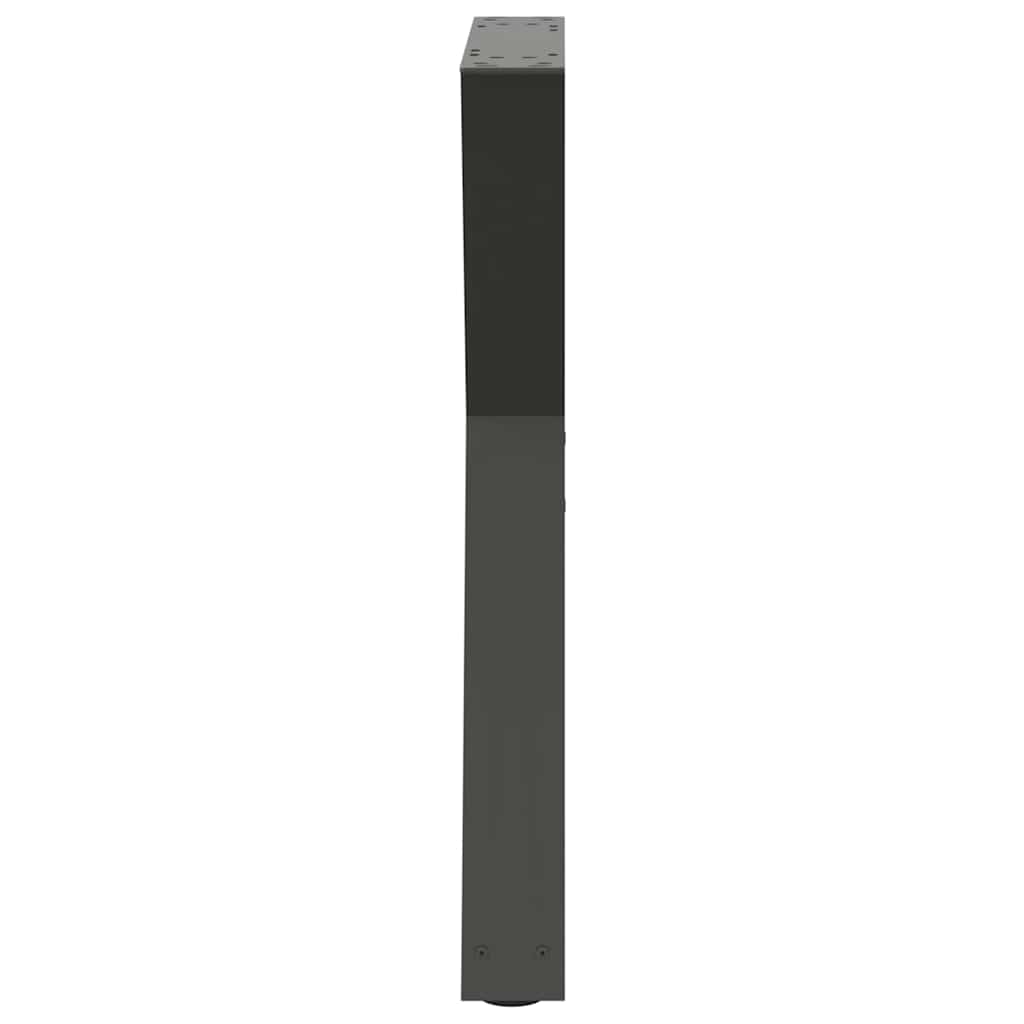 Gambe per Tavolo da Pranzo 2pz Antracite 50x(72-73,3)cm Acciaio - homemem39