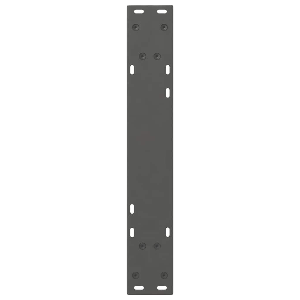 Gambe per Tavolo da Pranzo 2pz Antracite 50x(72-73,3)cm Acciaio - homemem39