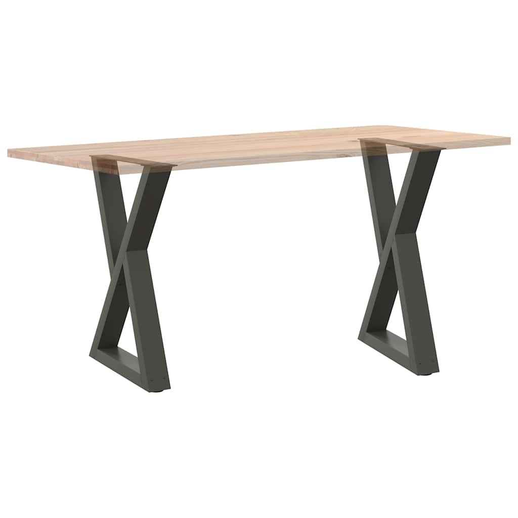 Gambe per Tavolo da Pranzo 2pz Antracite 50x(72-73,3)cm Acciaio - homemem39