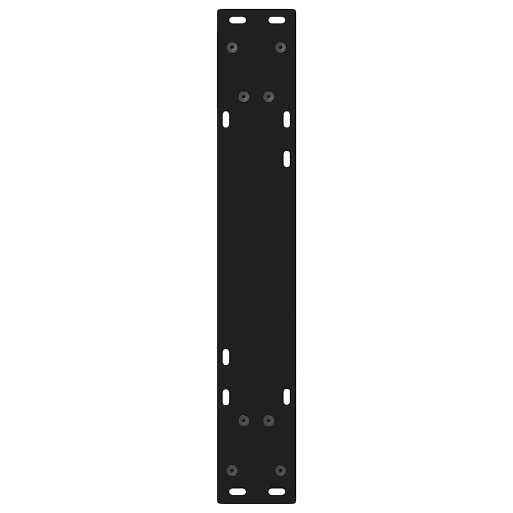 Gambe per Tavolo da Pranzo 2 pz Nero 60x(72-73,3) cm in Acciaio - homemem39