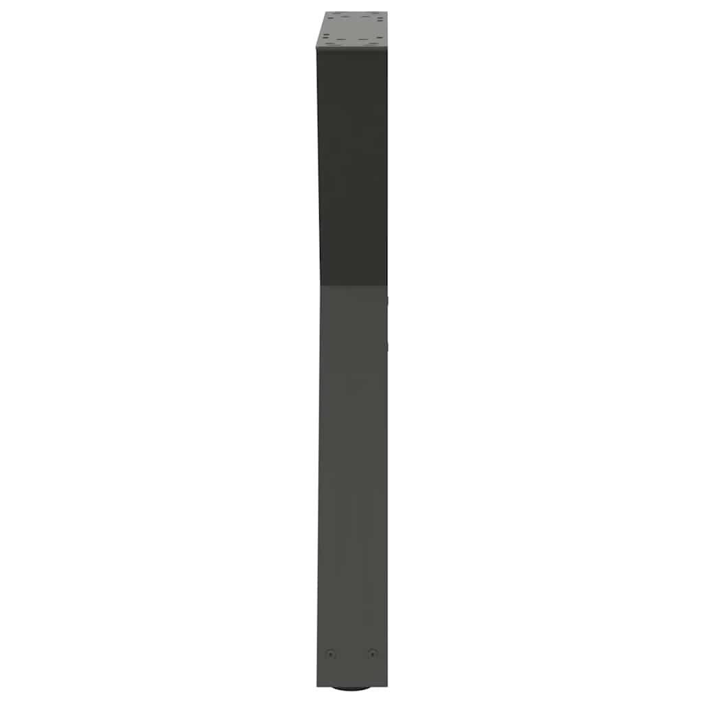 Gambe per Tavolo da Pranzo 2pz Antracite 60x(72-73,3)cm Acciaio - homemem39