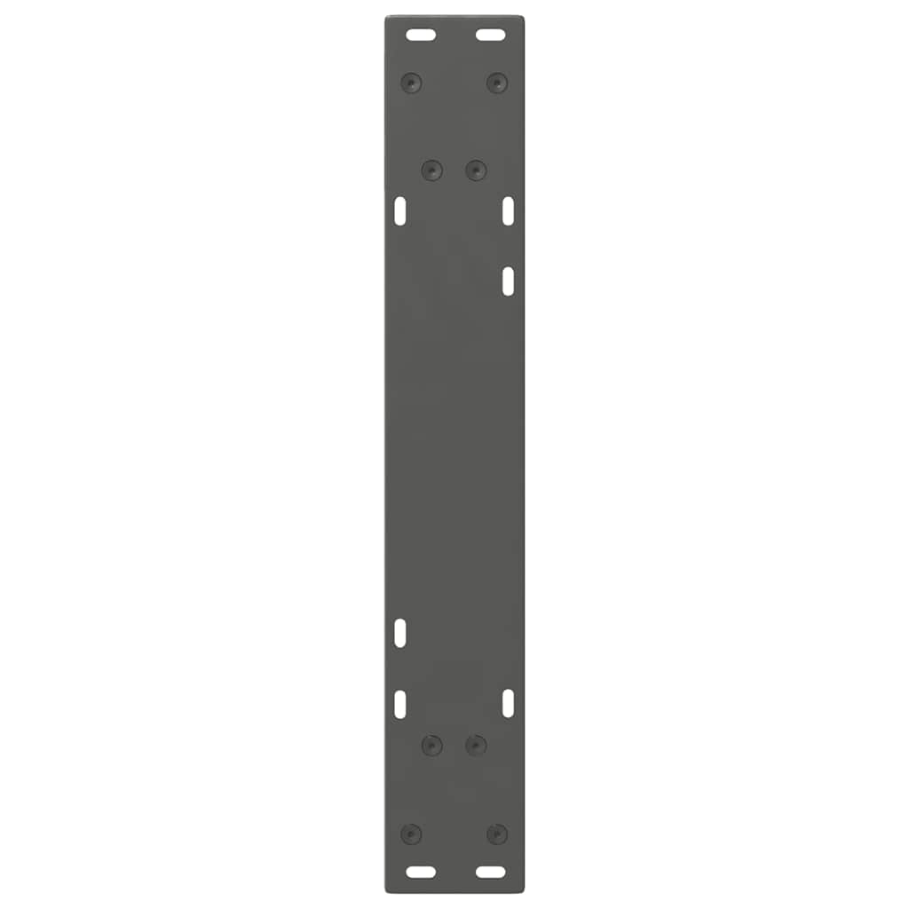 Gambe per Tavolo da Pranzo 2pz Antracite 60x(72-73,3)cm Acciaio - homemem39