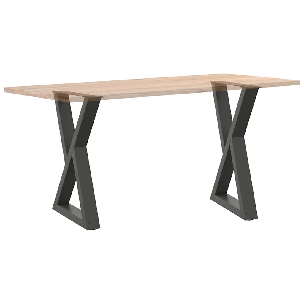Gambe per Tavolo da Pranzo 2pz Antracite 60x(72-73,3)cm Acciaio - homemem39