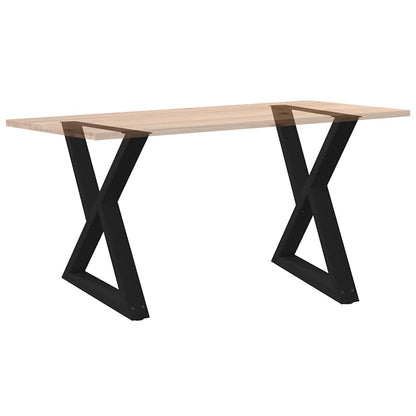 Gambe per Tavolo da Pranzo 2 pz Nero 70x(72-73,3) cm in Acciaio - homemem39