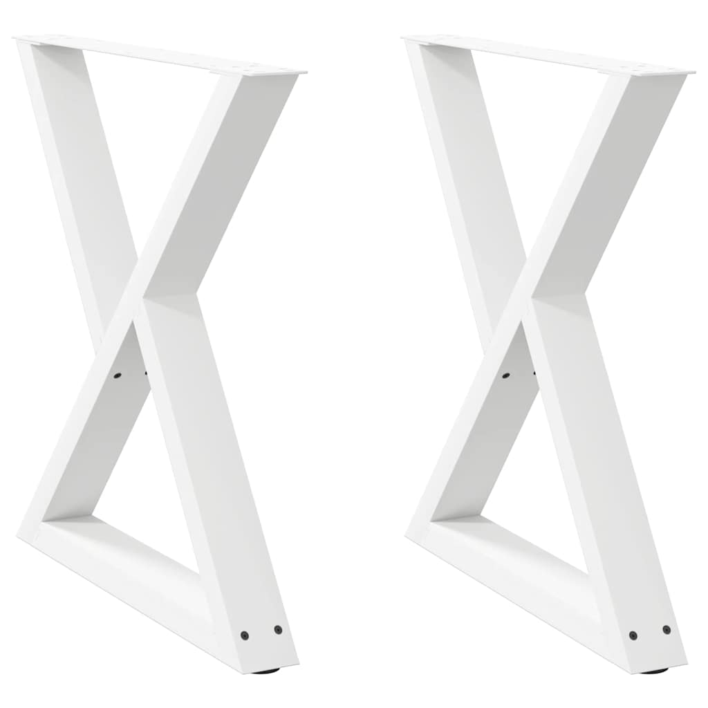 Gambe per tavolo da pranzo 2 pz bianche 70x(72-73,3) cm