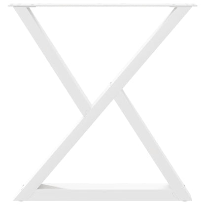 Gambe per Tavolo da Pranzo 2 pz Bianco 70x(72-73,3) cm Acciaio - homemem39