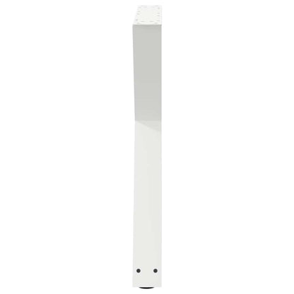 Gambe per Tavolo da Pranzo 2 pz Bianco 70x(72-73,3) cm Acciaio - homemem39