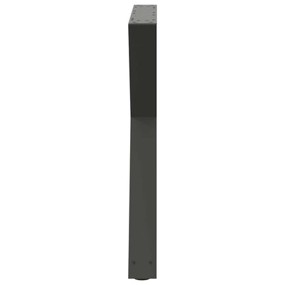 Gambe per Tavolo da Pranzo 2pz Antracite 70x(72-73,3)cm Acciaio - homemem39