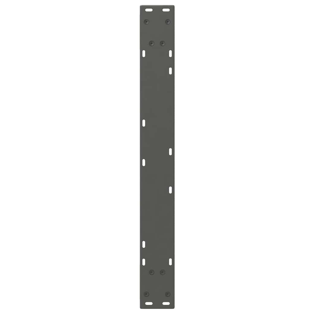 Gambe per Tavolo da Pranzo 2pz Antracite 70x(72-73,3)cm Acciaio - homemem39