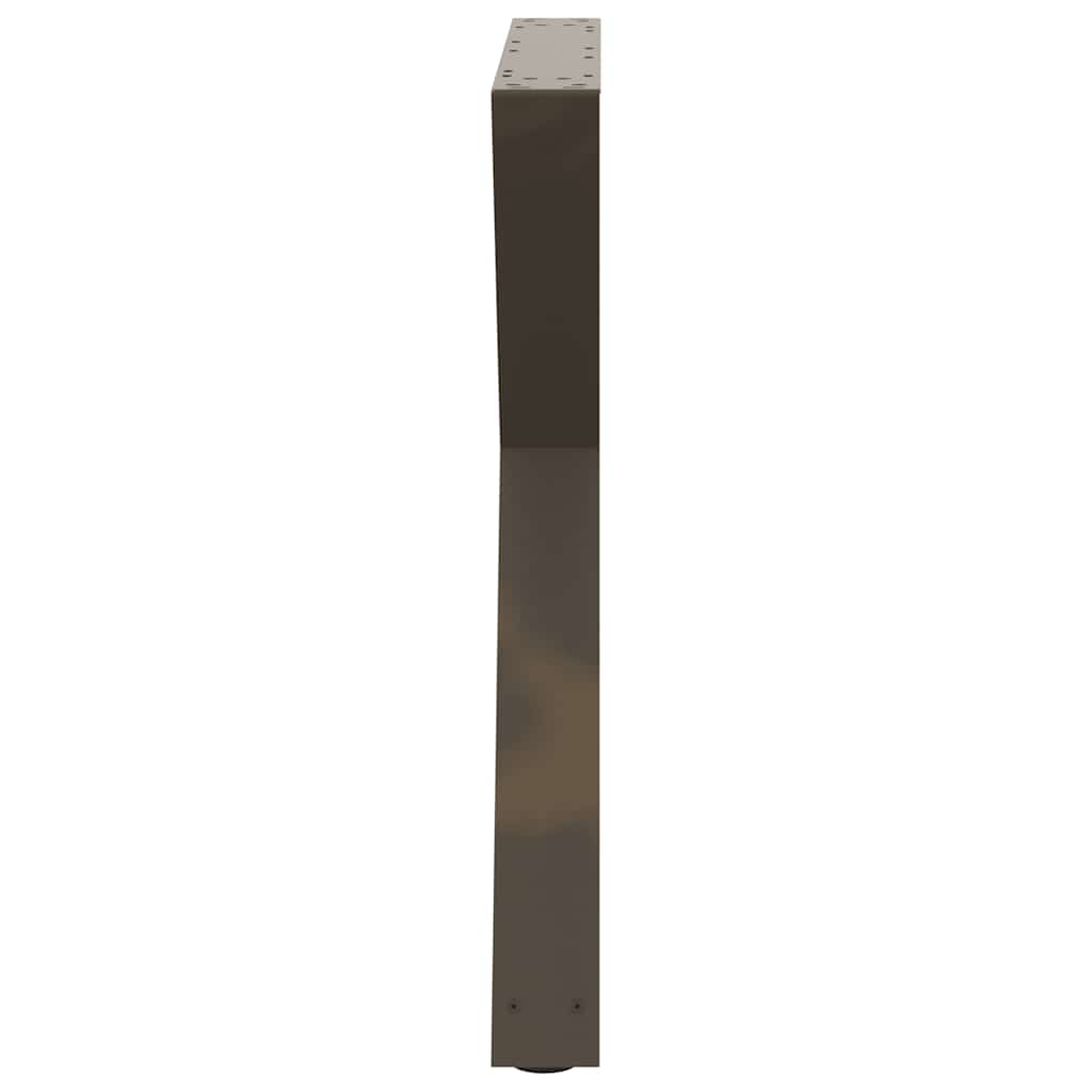 Gambe per Tavolo da Pranzo 2pz Naturale 70x(72-73,3)cm Acciaio - homemem39