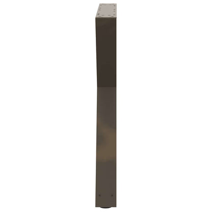 Gambe per Tavolo da Pranzo 2pz Naturale 70x(72-73,3)cm Acciaio - homemem39