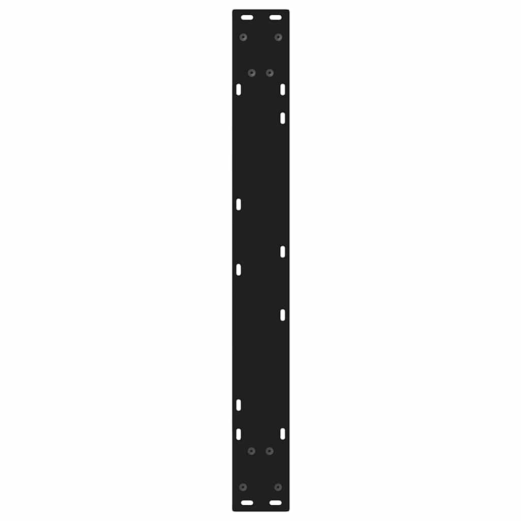 Gambe per tavolo da pranzo 2 pz nere 80x(72-73,3) cm in acciaio