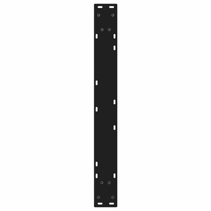 Gambe per tavolo da pranzo 2 pz nere 80x(72-73,3) cm in acciaio