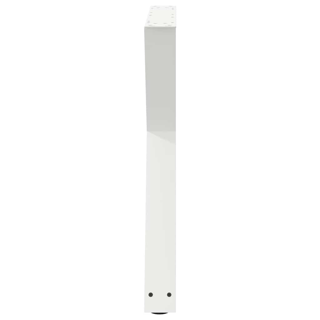 Gambe per Tavolo da Pranzo 2 pz Bianco 80x(72-73,3) cm Acciaio - homemem39