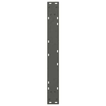 Gambe per Tavolo da Pranzo 2pz Antracite 80x(72-73,3)cm Acciaio - homemem39