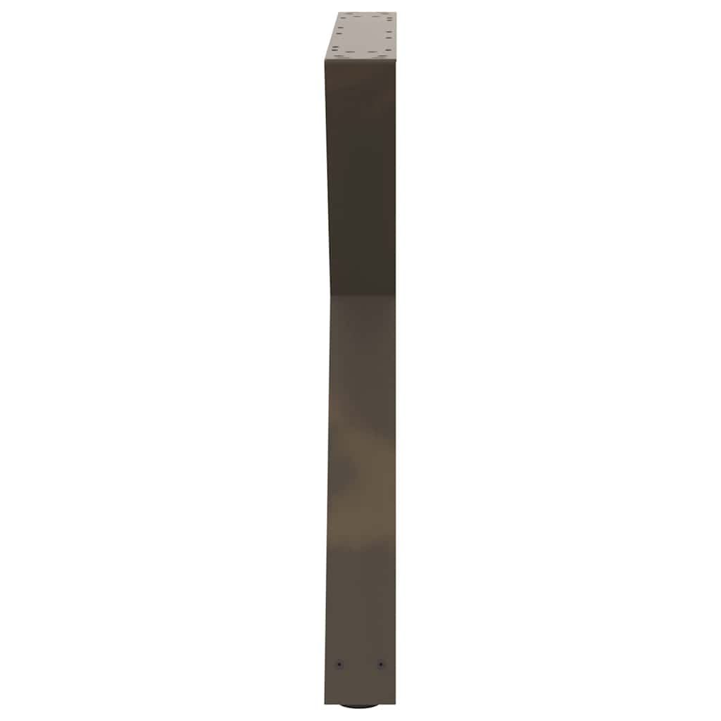 Gambe per Tavolo da Pranzo 2 pz Naturale 80x(72-73,3)cm Acciaio - homemem39