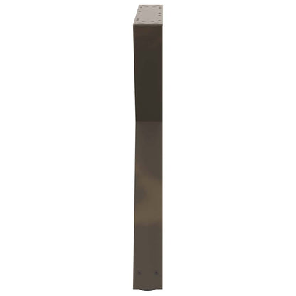Gambe per Tavolo da Pranzo 2 pz Naturale 80x(72-73,3)cm Acciaio - homemem39