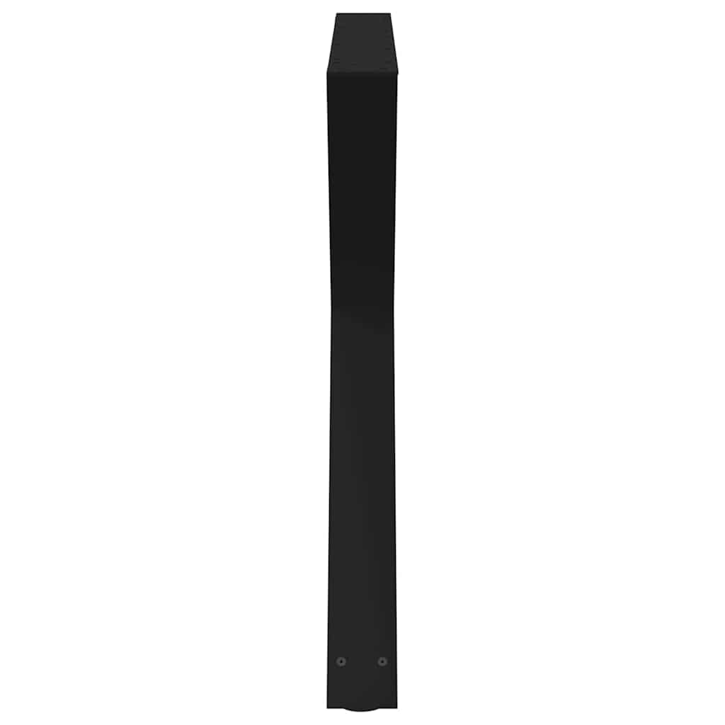 Gambe per tavolo da pranzo 2 pz nere 90x(72-73,3) cm in acciaio