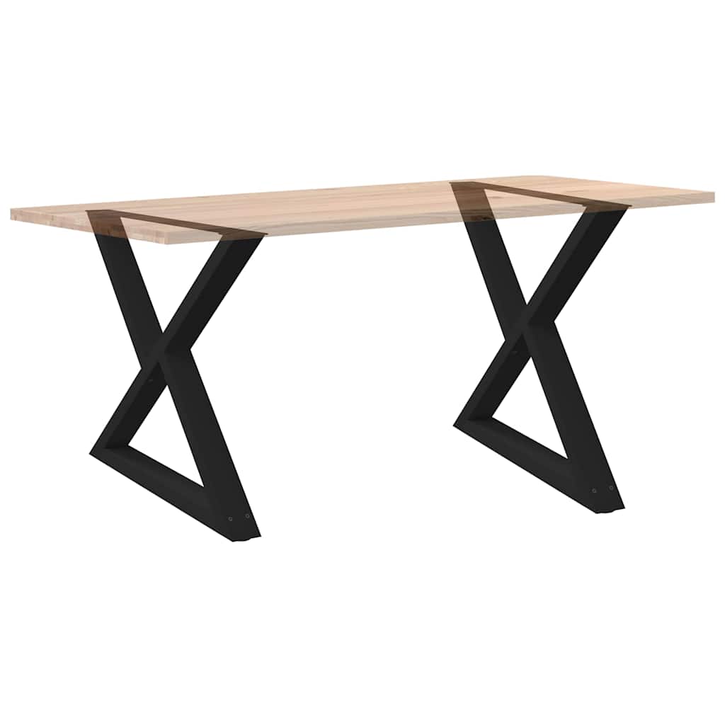 Gambe per Tavolo da Pranzo 2 pz Nero 90x(72-73,3) cm in Acciaio - homemem39