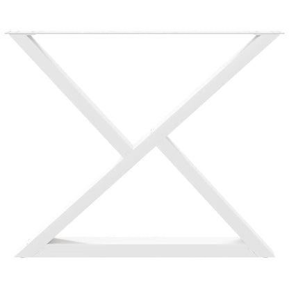 Gambe per Tavolo da Pranzo 2 pz Bianco 90x(72-73,3) cm Acciaio - homemem39
