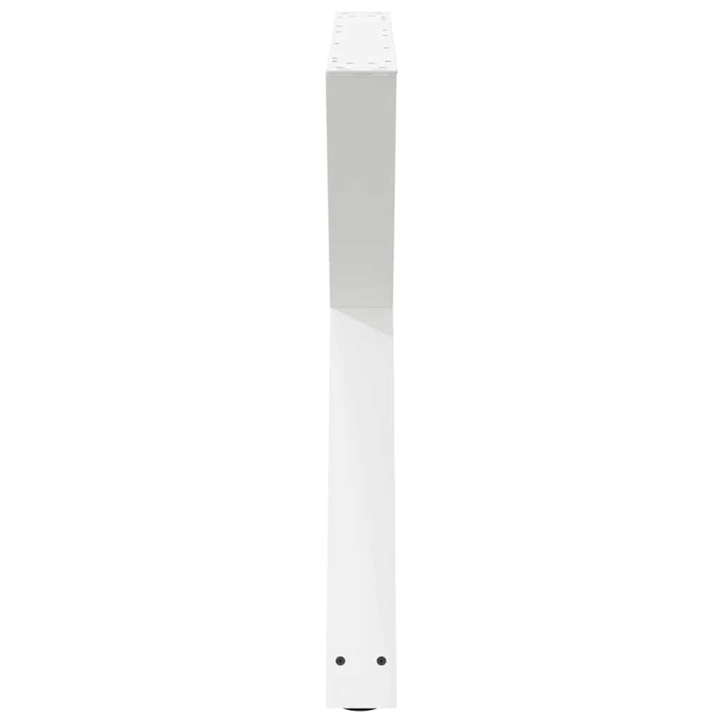 Gambe per Tavolo da Pranzo 2 pz Bianco 90x(72-73,3) cm Acciaio - homemem39