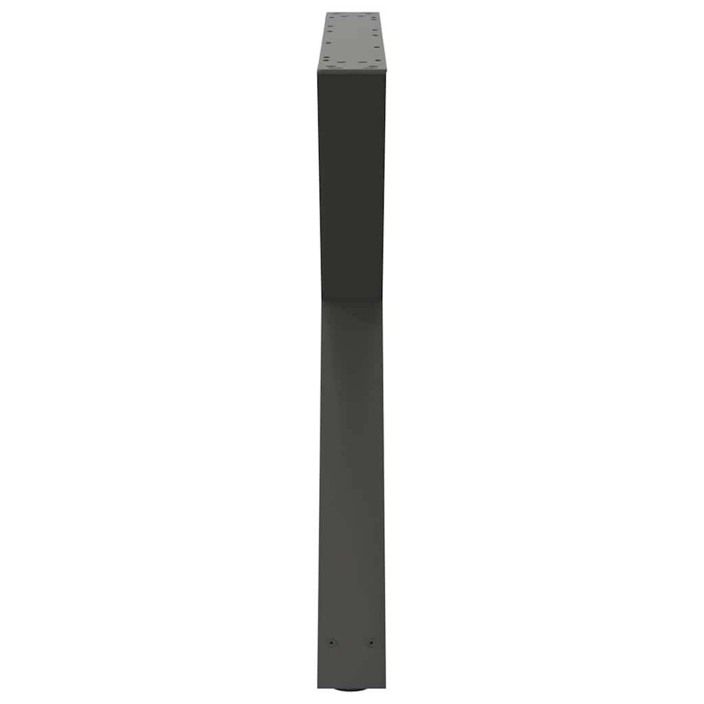Gambe per Tavolo da Pranzo 2pz Antracite 90x(72-73,3)cm Acciaio - homemem39