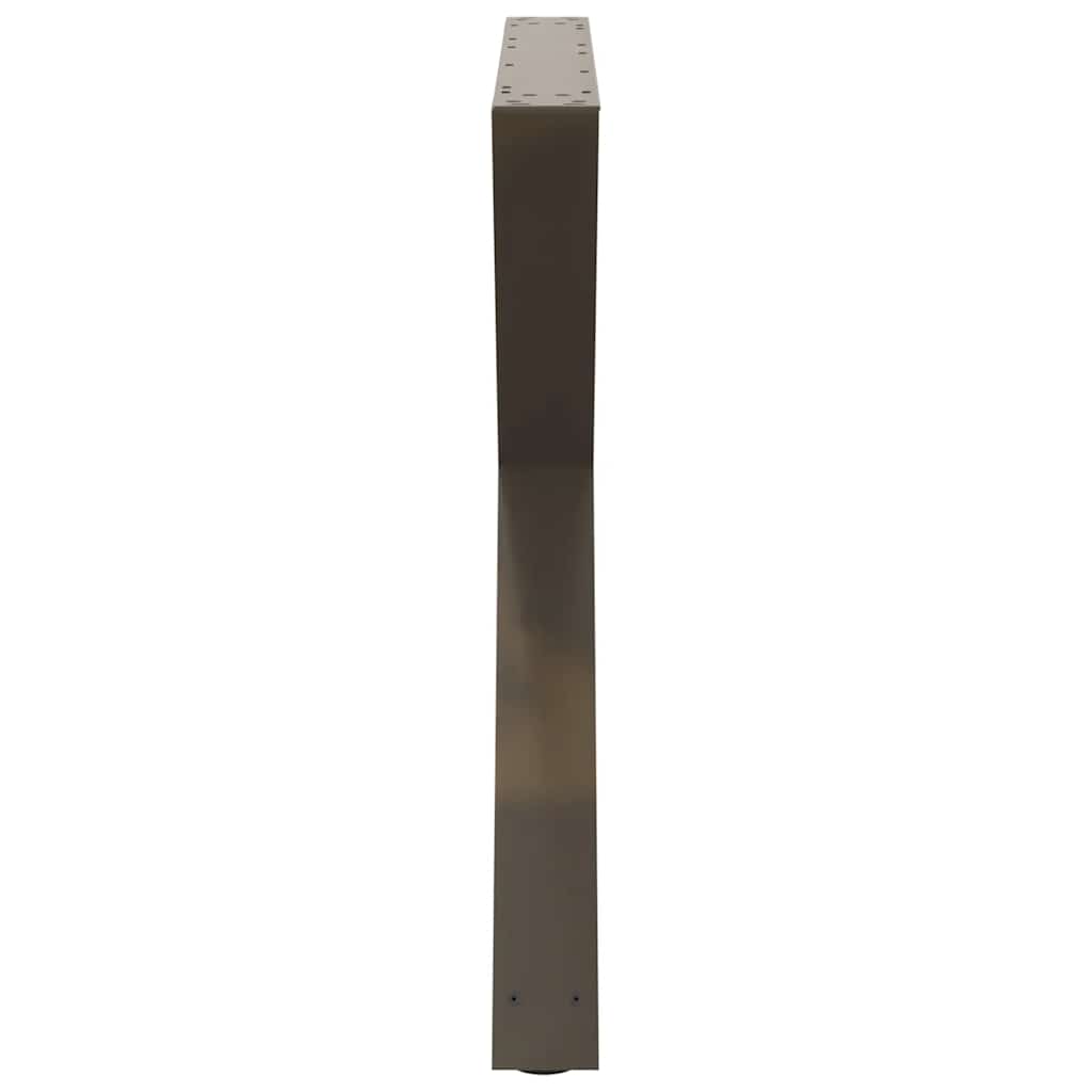 Gambe per Tavolo da Pranzo 2 pz Naturale 90x(72-73,3)cm Acciaio - homemem39