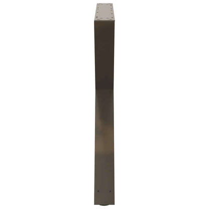 Gambe per Tavolo da Pranzo 2 pz Naturale 90x(72-73,3)cm Acciaio - homemem39