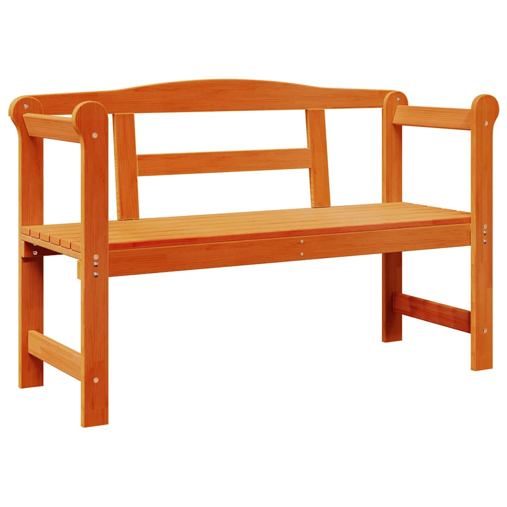 Panchina da esterno Marrone 119 x 44 x 76 cm Pino massello