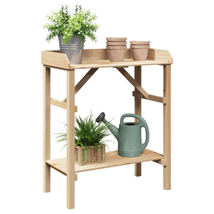 Supporti per piante con lo scaffale Beige 75 x 40 x 90 cm