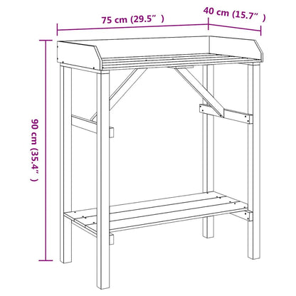 Supporti per piante con lo scaffale Marrone 75 x 40 x 90 cm