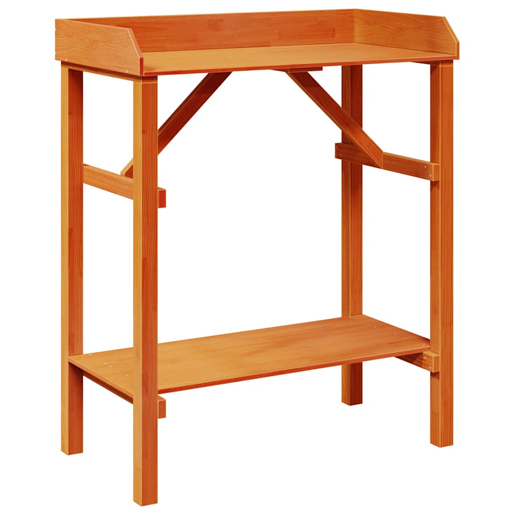 Supporti per piante con lo scaffale Marrone 75 x 40 x 90 cm