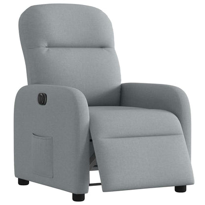 Poltrona Elettrica Reclinabile Grigio Chiaro in Tessuto | homemem39