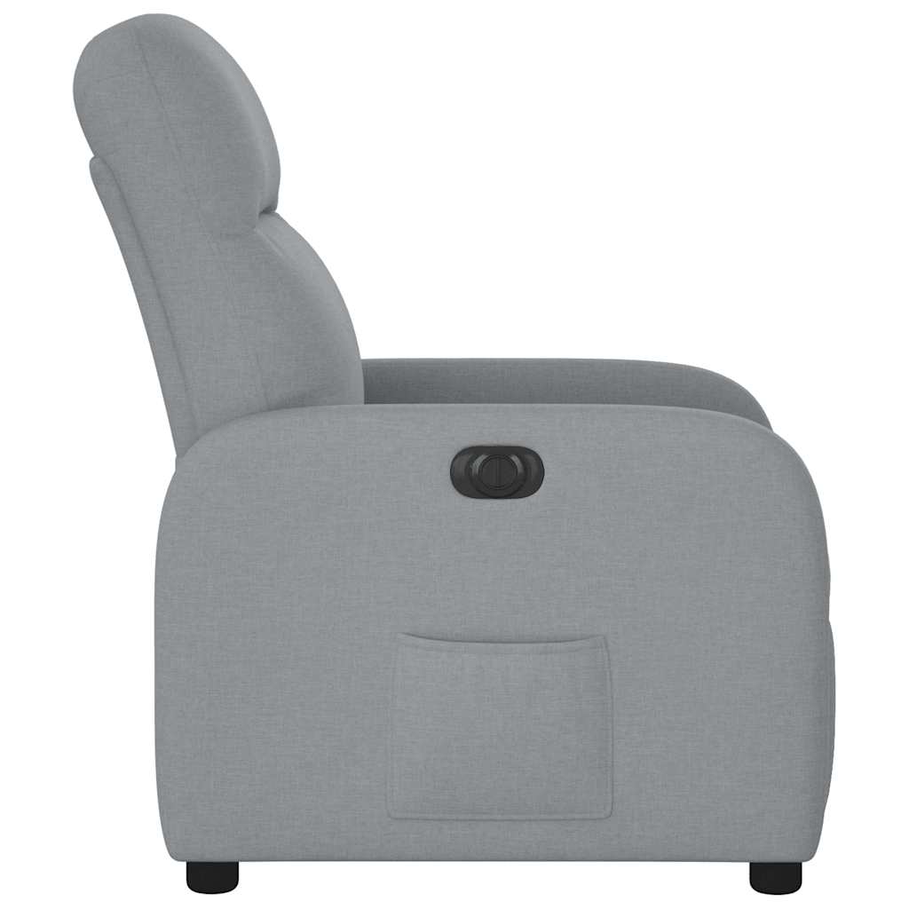 Poltrona Elettrica Reclinabile Grigio Chiaro in Tessuto | homemem39