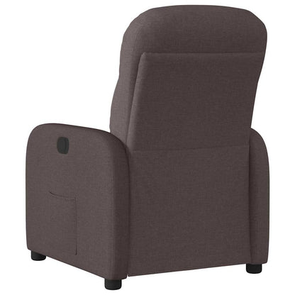 Poltrona Elettrica Reclinabile Marrone Scuro in Tessuto - homemem39