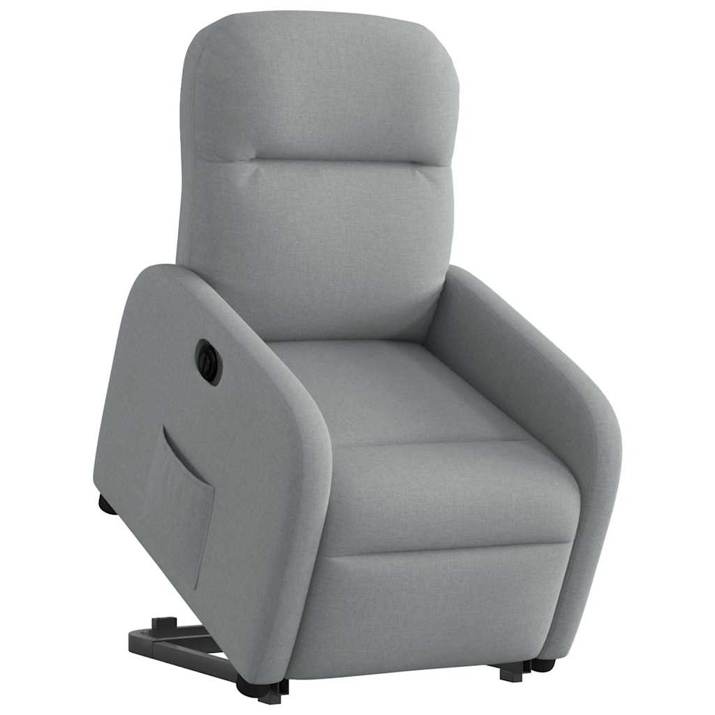 Poltrona Reclinante Alzapersona Elettrica grigio chiaro Tessuto