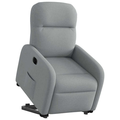 Poltrona Reclinante Alzapersona Elettrica grigio chiaro Tessuto