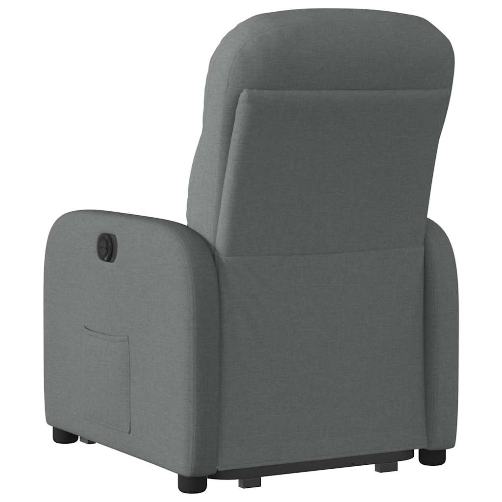 Poltrona Alzapersona Reclinabile Elettrica Grigio Scuro Tessuto | homemem39